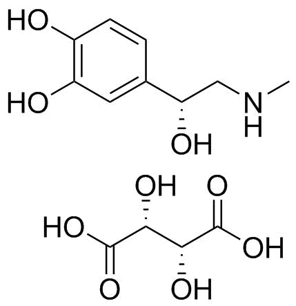 Epinephrine bitartrate  molecular structure (CAS 51-42-3)