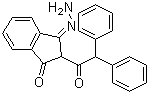structure of CAS# 5102-79-4, 2-Diphenylacetyl-1,3-indandione-1-hydrazone