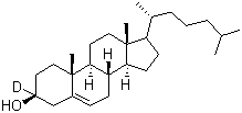 Cholesterol-3-D1 molecular structure (CAS 51467-57-3)