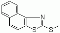 结构式 CAS# 51769-43-8, 2-甲硫基-beta-萘并噻唑; 2-甲硫基-beta-萘并硫氮茂