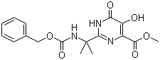 Methyl 2-(2-(benzyloxycarbonylamino)propan-2-yl)-5-hydroxy-6-oxo-1,6-dihydropyrimidine-4-carboxylate molecular structure (CAS 519032-08-7)
