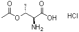 L-苏氨酸乙酸酯盐酸盐分子结构 (CAS 519156-32-2)