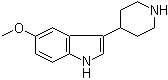 structure of CAS# 52157-82-1, 5-Methoxy-3-(4-piperidinyl)indole;4-(5-Methoxy-3-indolyl)piperidine; 5-Methoxy-3-(4-piperidinyl)-1H-indole