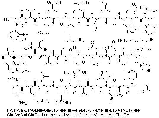 Teriparatide acetate molecular structure (CAS 52232-67-4)