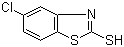 结构式 CAS# 5331-91-9, 2-巯基-5-氯苯并噻唑