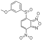 4-[(3-Methoxyphenyl)sulfinyl]-7-nitro-2,1,3-benzoxadiazole 3-oxide molecular structure (CAS 53619-53-7)