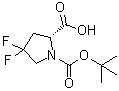 (R)-1-(tert-Butoxycarbonyl)-4,4-difluoropyrrolidine-2-carboxylic acid molecular structure (CAS 536747-87-2)