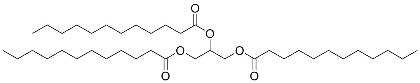 Glycerol trilaurate molecular structure (CAS 538-24-9)
