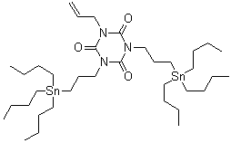 1-(2-Propenyl)-3,5-bis[3-(tributylstannyl)propyl]-1,3,5-triazine-2,4,6(1H,3H,5H)-trione molecular structure (CAS 53888-70-3)
