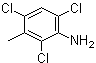 结构式 CAS# 5400-76-0, 2,4,6-三氯-3-甲基苯胺