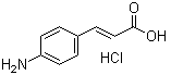4-氨基肉桂酸盐酸盐分子结构 (CAS 54057-95-3)