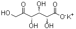 Potassium 5-ketogluconate molecular structure (CAS 5447-60-9)