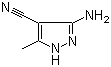 3-Amino-5-methyl-1H-pyrazole-4-carbonitrile molecular structure (CAS 5453-07-6)