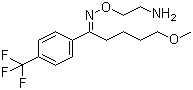 结构式 CAS# 54739-18-3, 氟伏沙明; (E)-5-甲氧基-4-三氟甲基苯戊酮氧-2-氨乙酰基肟