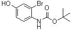 (2-Bromo-4-hydroxyphenyl)carbamic acid 1,1-dimethylethyl ester molecular structure (CAS 548771-40-0)