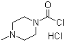 structure of CAS# 55112-42-0, 4-Methyl-1-piperazinecarbonyl chloride hydrochloride