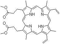 Protoporphyrin IX dimethyl ester molecular structure (CAS 5522-66-7)