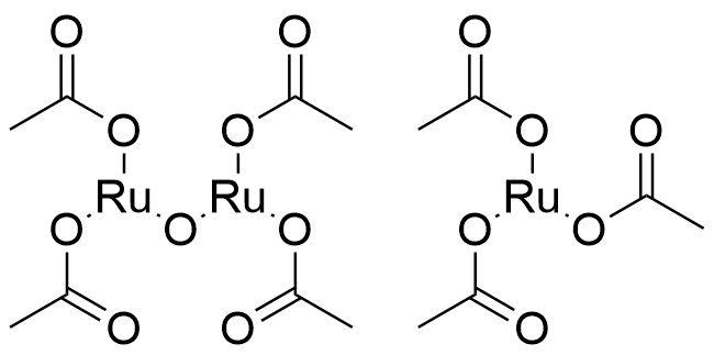 Heptakis(acetato)oxotriruthenium molecular structure (CAS 55466-76-7)