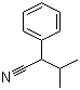 structure of CAS# 5558-29-2, 3-Methyl-2-phenylbutyronitrile;3-Methyl-2-phenylbutanenitrile; alpha-Isopropylphenylacetonitrile