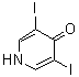 3,5-Diiodo-4(1H)-pyridinone molecular structure (CAS 5579-93-1)