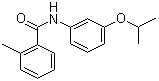structure of CAS# 55814-41-0, Mepronil;3'-Isopropoxy-2-methylbenzanilide; 2-Methyl-N-(3-(1-methylethoxy)phenyl)benzamide; Basitac