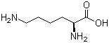 L-Lysine molecular structure (CAS 56-87-1)