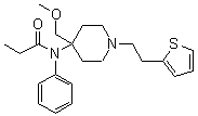 Sufentanil molecular structure (CAS 56030-54-7)