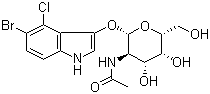 5-Bromo-4-chloro-3-indolyl N-acetyl-beta-D-glucosaminide molecular structure (CAS 5609-91-6)