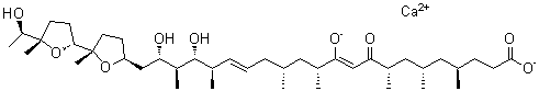 结构式 CAS# 56092-82-1, 钙离子霉素