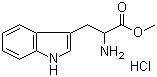 structure of CAS# 5619-09-0, DL-Tryptophan methyl ester hydrochloride;Methyl 2-amino-3-(1H-indol-3-yl)propanoate hydrochloride