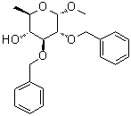 Methyl 6-deoxy-2,3-bis-O-(phenylmethyl)-alpha-D-glucopyranoside molecular structure (CAS 56750-58-4)