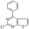 结构式 CAS# 56844-18-9, 2-氯-4-苯基噻吩并[2,3-d]嘧啶