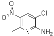 3-Chloro-6-methyl-5-nitro-2-pyridinamine molecular structure (CAS 56960-81-7)