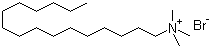Hexadecyl trimethyl ammonium bromide molecular structure (CAS 57-09-0)