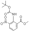 structure of CAS# 57113-90-3, Methyl 2-(tert-butoxycarbonylamino)-3-nitrobenzoate