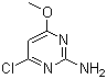 结构式 CAS# 5734-64-5, 2-氨基-4-氯-6-甲氧基嘧啶