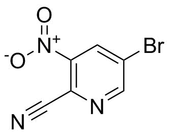 5-Bromo-3-nitropyridine-2-carbonitrile molecular structure (CAS 573675-25-9)
