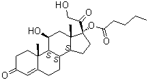 Hydrocortisone valerate molecular structure (CAS 57524-89-7)
