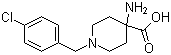 4-Amino-1-[(4-chlorophenyl)methyl]-4-piperidinecarboxylic acid molecular structure (CAS 57611-53-7)