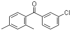 3'-氯-2,4-二甲基二苯甲酮分子结构 (CAS 57800-68-7)