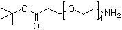 2-[2-[2-[2-(2-tert-Butoxycarbonylethoxy)ethoxy]ethoxy]ethoxy]ethylamine molecular structure (CAS 581065-95-4)