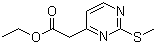 结构式 CAS# 582309-12-4, 2-(甲硫基)嘧啶-4-乙酸乙酯