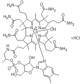 Hydroxocobalamin hydrochloride molecular structure (CAS 58288-50-9)