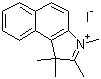 structure of CAS# 58464-25-8, 1,2,3,3-Tetramethylbenz[e]indolium iodide;1,1,2,3-Tetramethyl-1H-benz[e]indolium iodide