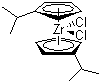 structure of CAS# 58628-40-3, Bis(isopropylcyclopentadienyl)zirconium dichloride