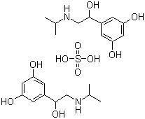 结构式 CAS# 5874-97-5, 硫酸奥西那林; 3,5-二羟基-alpha-((异丙基氨基)甲基)-苄醇硫酸盐