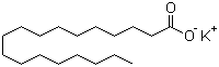 Potassium stearate molecular structure (CAS 593-29-3)