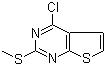 structure of CAS# 598298-10-3, 4-Chloro-2-(methylthio)thieno[2,3-d]pyrimidine