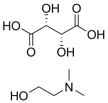 2-Dimethylaminoethanol (+)-bitartrate salt molecular structure (CAS 5988-51-2)