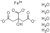 Ferric citrate pentahydrate molecular structure (CAS 6043-74-9)